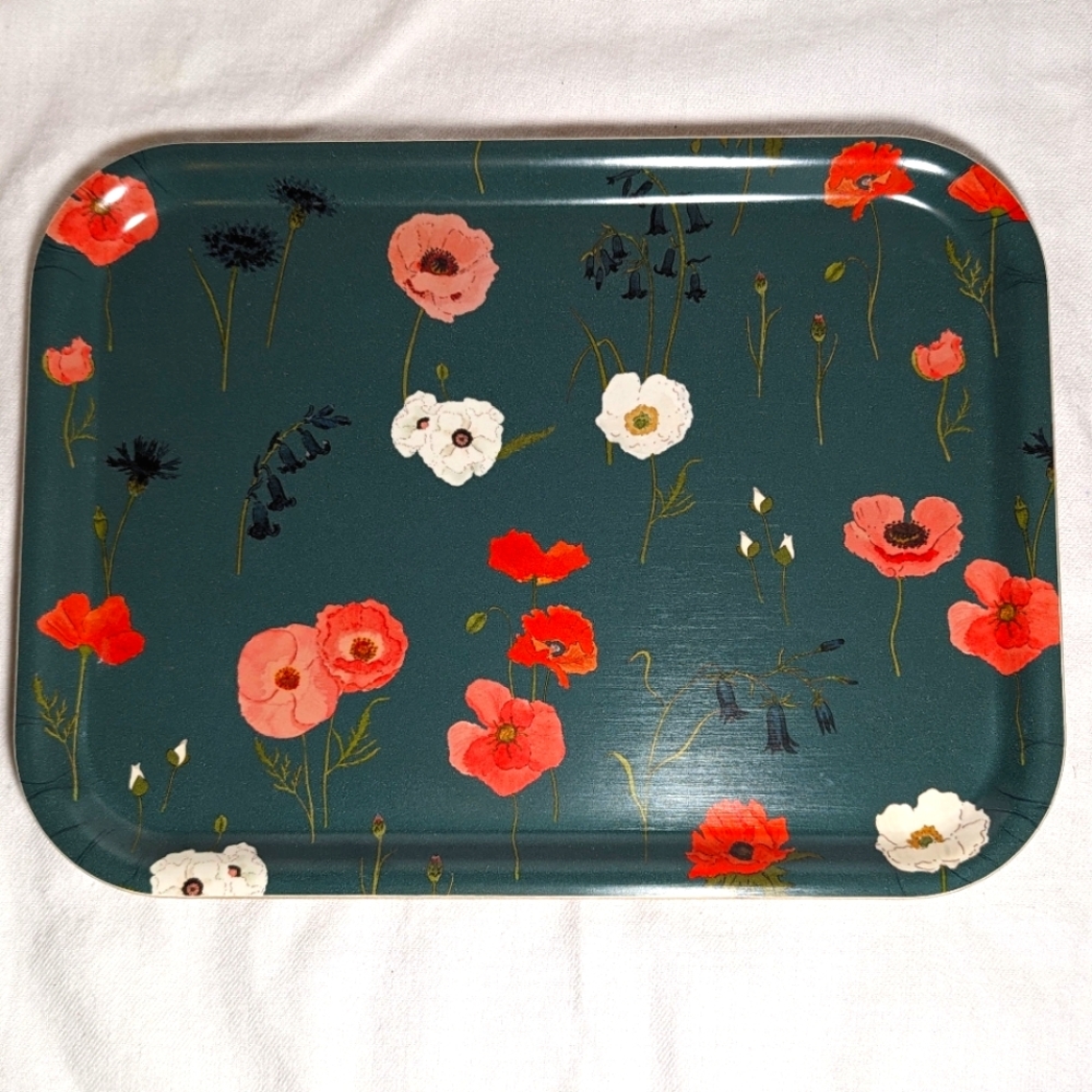 Handmade Poppy Meadow Serving Tray by Sophie Allport